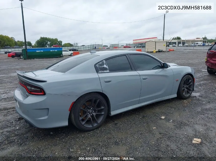 2021 Dodge Charger Scat Pack Rwd VIN: 2C3CDXGJ9MH581688 Lot: 40433961