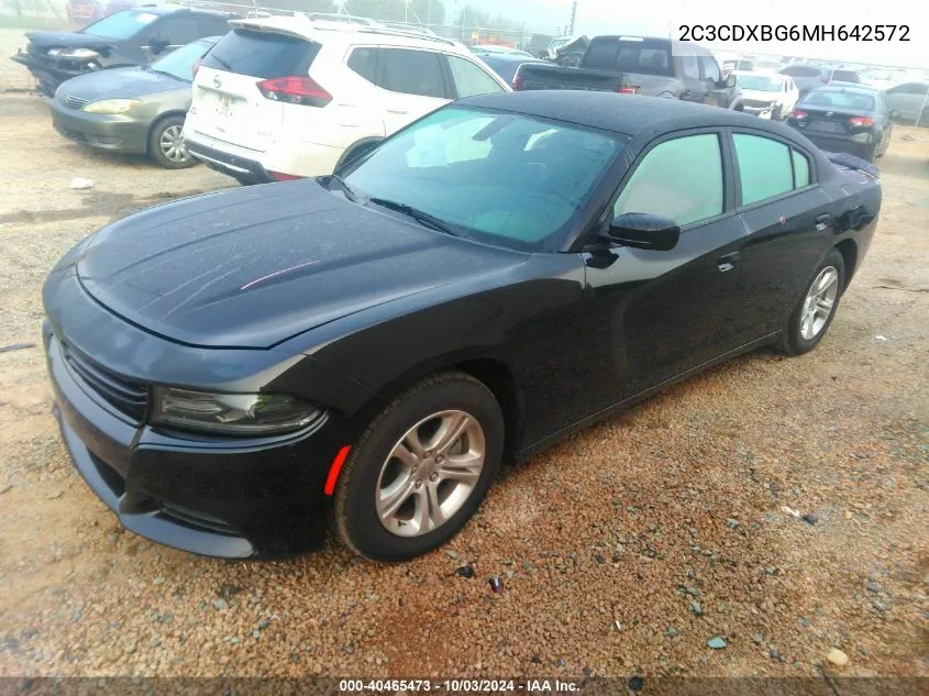 2021 Dodge Charger Sxt Rwd VIN: 2C3CDXBG6MH642572 Lot: 40465473