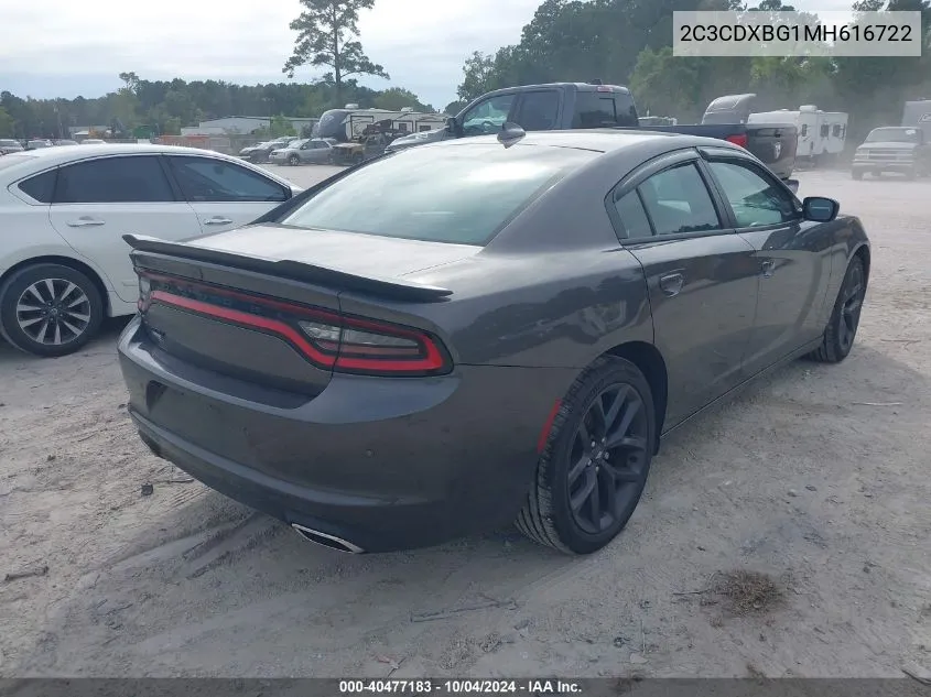 2021 Dodge Charger Sxt Rwd VIN: 2C3CDXBG1MH616722 Lot: 40477183