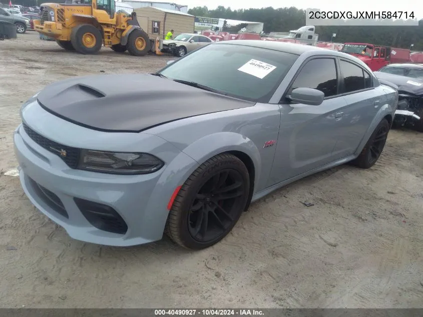 2021 Dodge Charger Scat Pack Widebody Rwd VIN: 2C3CDXGJXMH584714 Lot: 40490927