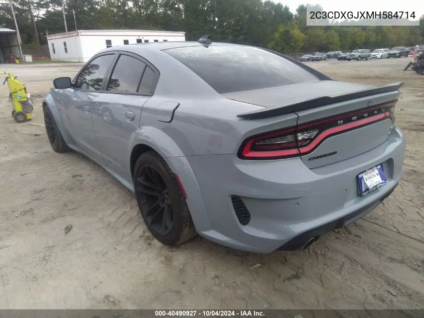 2021 Dodge Charger Scat Pack Widebody Rwd VIN: 2C3CDXGJXMH584714 Lot: 40490927