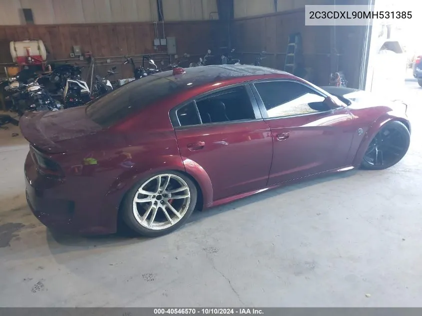 2021 Dodge Charger Srt Hellcat Redeye Widebody Rwd VIN: 2C3CDXL90MH531385 Lot: 40546570