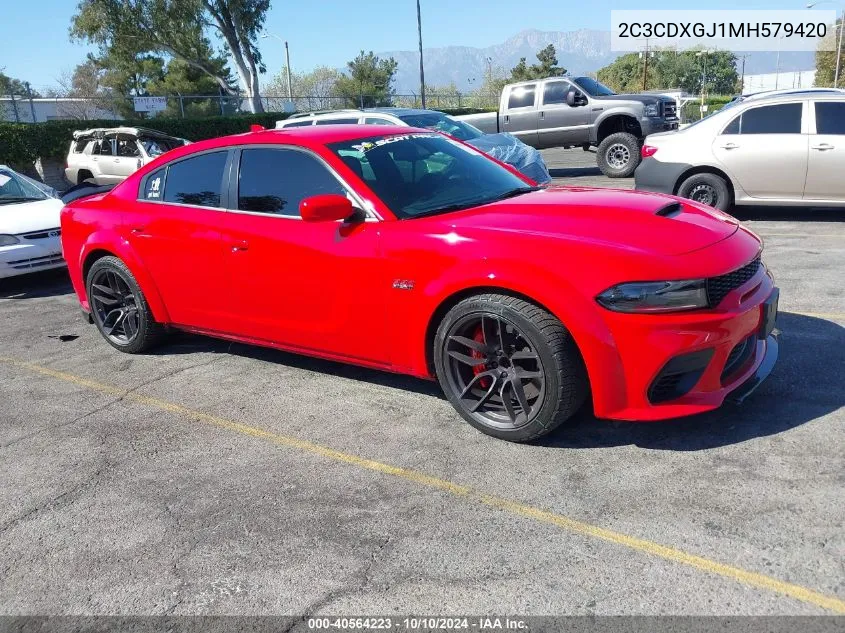 2021 Dodge Charger Scat Pack Widebody Rwd VIN: 2C3CDXGJ1MH579420 Lot: 40564223