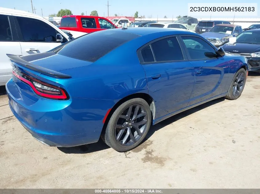 2021 Dodge Charger Sxt Rwd VIN: 2C3CDXBG0MH562183 Lot: 40564805