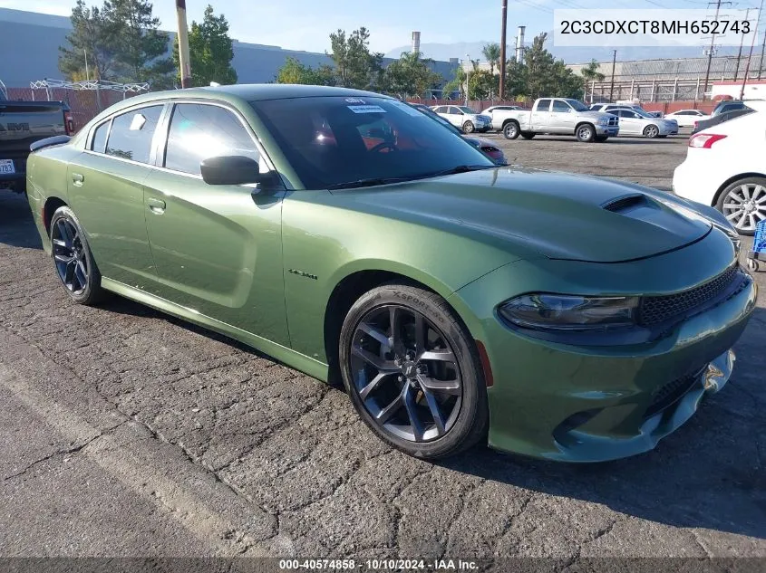 2021 Dodge Charger R/T Rwd VIN: 2C3CDXCT8MH652743 Lot: 40574858