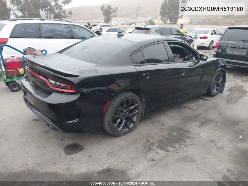 2021 Dodge Charger Gt VIN: 2C3CDXHG0MH519180 Lot: 40583036