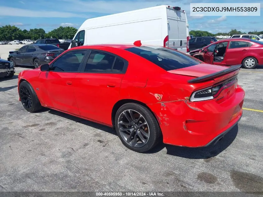 2021 Dodge Charger Scat Pack VIN: 2C3CDXGJ9MH553809 Lot: 40595950