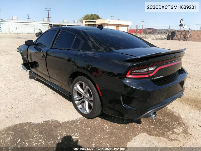 2021 Dodge Charger R/T Rwd VIN: 2C3CDXCT6MH639201 Lot: 40604300