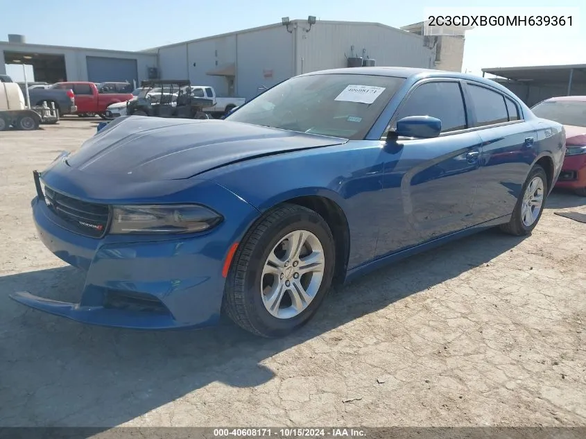 2021 Dodge Charger Sxt Rwd VIN: 2C3CDXBG0MH639361 Lot: 40608171