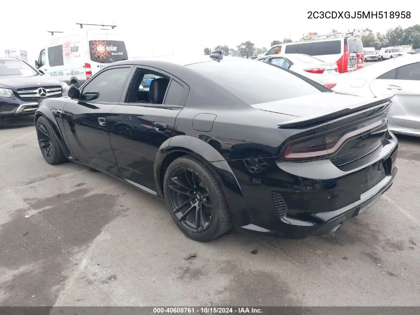 2021 Dodge Charger Scat Pack Widebody Rwd VIN: 2C3CDXGJ5MH518958 Lot: 40608761