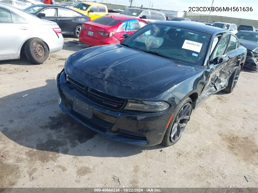 2021 Dodge Charger Sxt Rwd VIN: 2C3CDXBG6MH561636 Lot: 40668238