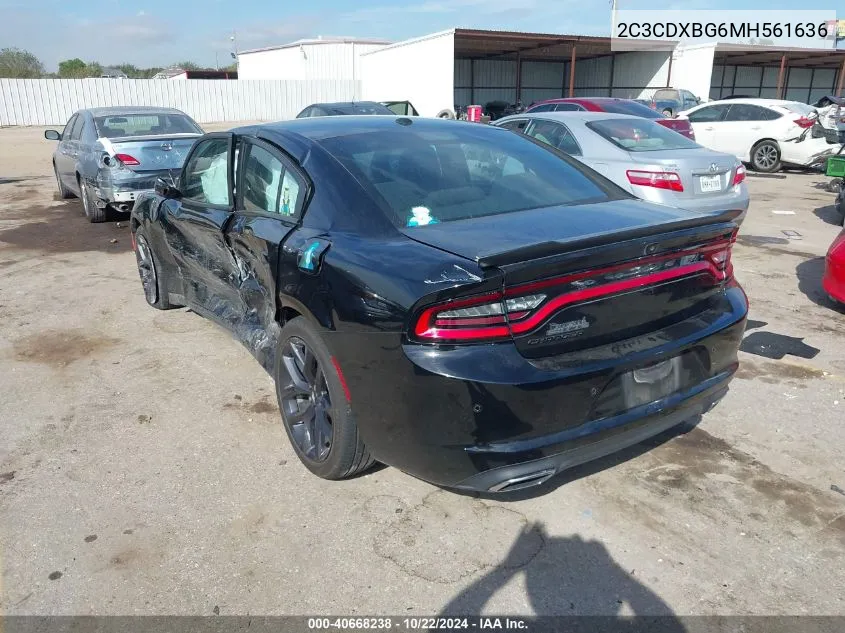 2C3CDXBG6MH561636 2021 Dodge Charger Sxt Rwd