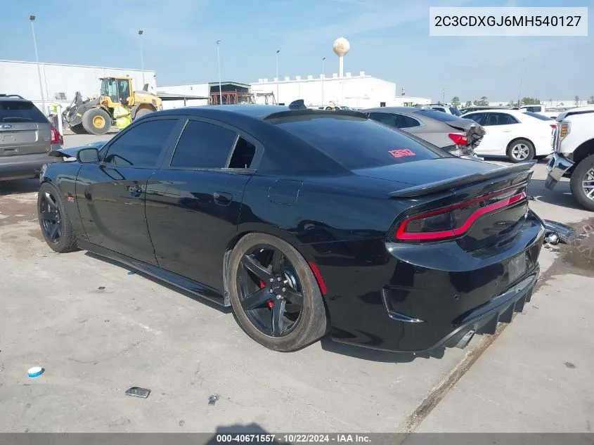 2021 Dodge Charger Scat Pack Rwd VIN: 2C3CDXGJ6MH540127 Lot: 40671557