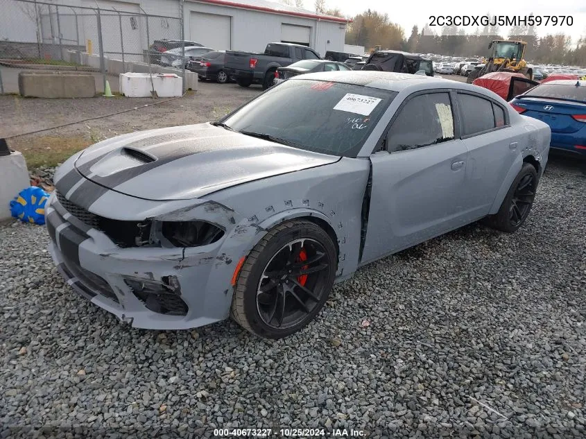 2021 Dodge Charger Scat Pack Widebody Rwd VIN: 2C3CDXGJ5MH597970 Lot: 40673227