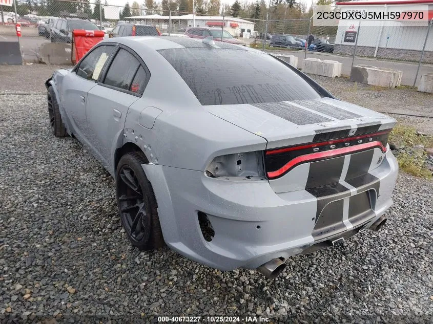 2021 Dodge Charger Scat Pack Widebody Rwd VIN: 2C3CDXGJ5MH597970 Lot: 40673227