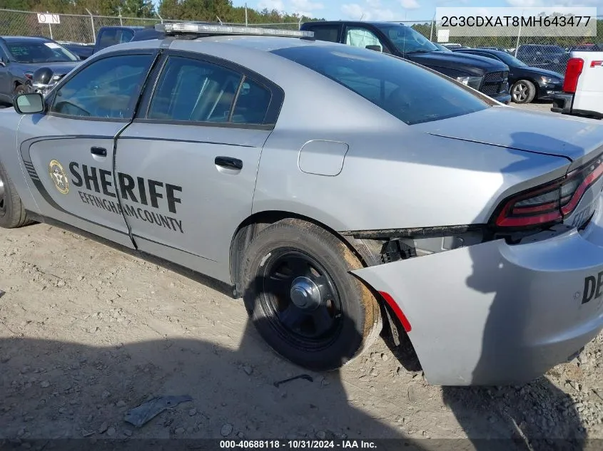 2021 Dodge Charger Police Rwd VIN: 2C3CDXAT8MH643477 Lot: 40688118