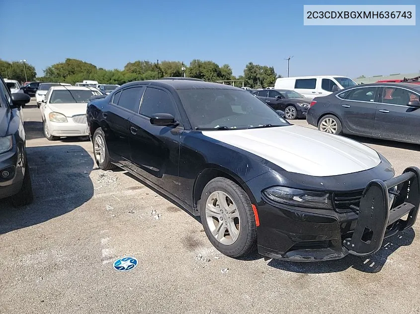 2021 Dodge Charger Sxt VIN: 2C3CDXBGXMH636743 Lot: 40692582