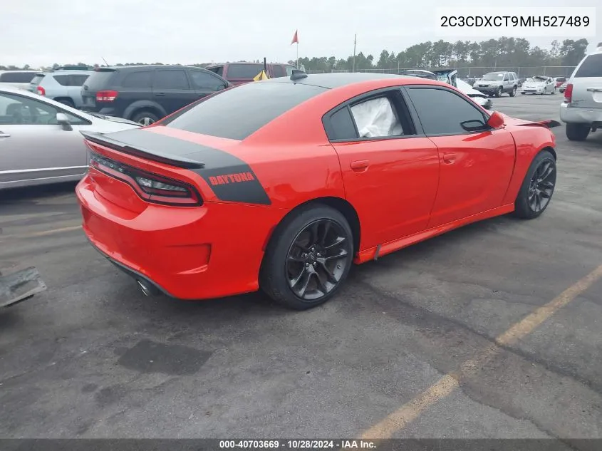 2021 Dodge Charger R/T Rwd VIN: 2C3CDXCT9MH527489 Lot: 40703669