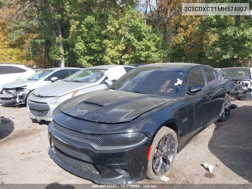 2021 Dodge Charger R/T Rwd VIN: 2C3CDXCT1MH574807 Lot: 40715181