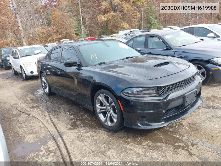 2021 Dodge Charger Gt Rwd VIN: 2C3CDXHG9MH619908 Lot: 40742051