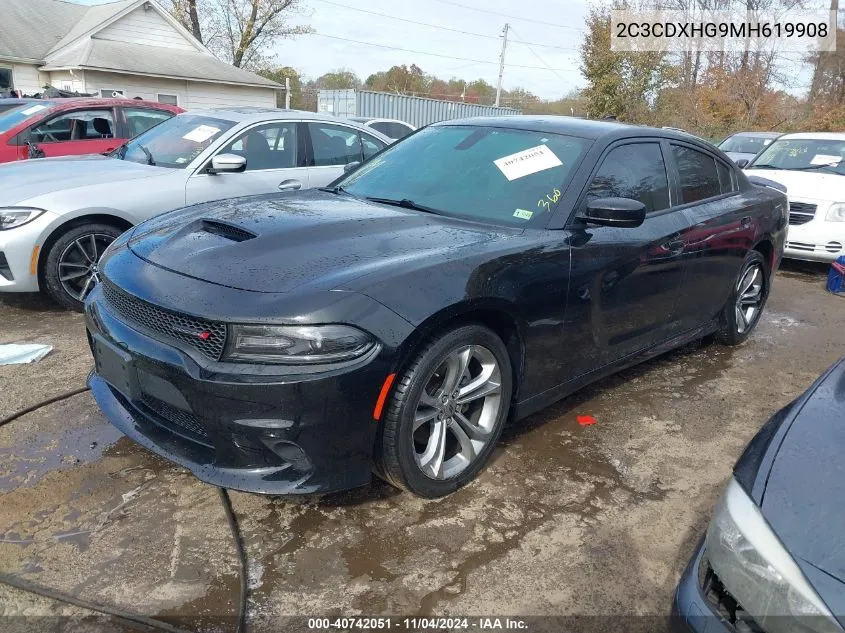 2021 Dodge Charger Gt Rwd VIN: 2C3CDXHG9MH619908 Lot: 40742051