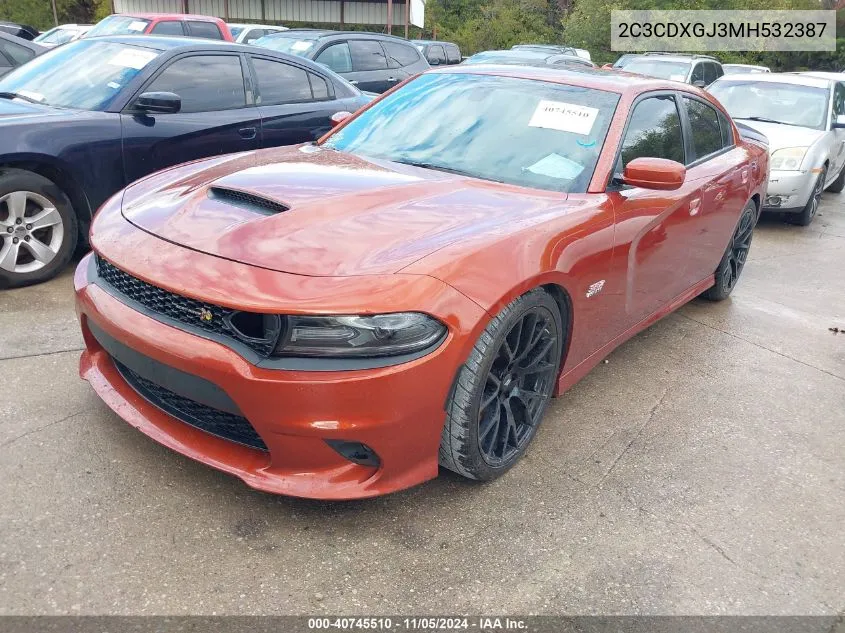 2021 Dodge Charger Scat Pack Rwd VIN: 2C3CDXGJ3MH532387 Lot: 40745510