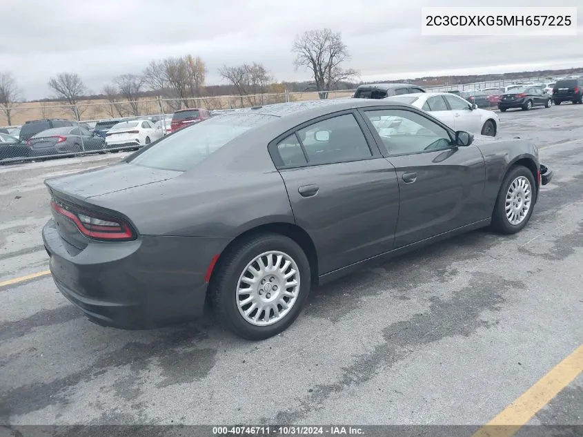 2021 Dodge Charger Police Awd VIN: 2C3CDXKG5MH657225 Lot: 40746711