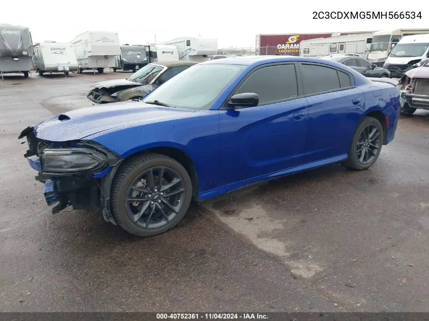 2021 Dodge Charger Gt Awd VIN: 2C3CDXMG5MH566534 Lot: 40752361