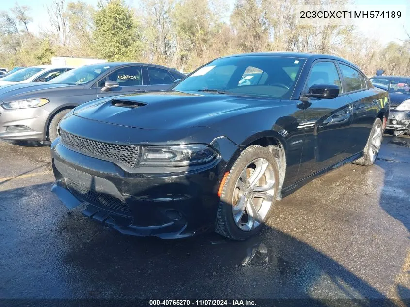 2021 Dodge Charger R/T Rwd VIN: 2C3CDXCT1MH574189 Lot: 40765270