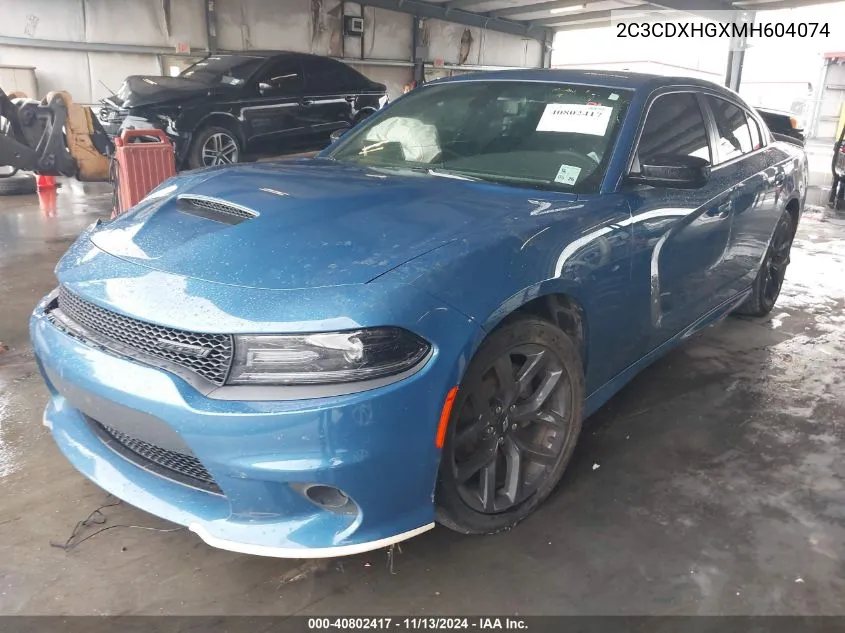 2021 Dodge Charger Gt Rwd VIN: 2C3CDXHGXMH604074 Lot: 40802417