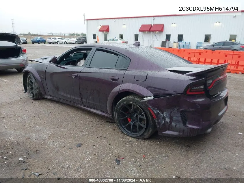 2021 Dodge Charger Srt Hellcat Redeye Widebody Rwd VIN: 2C3CDXL95MH614794 Lot: 40802708