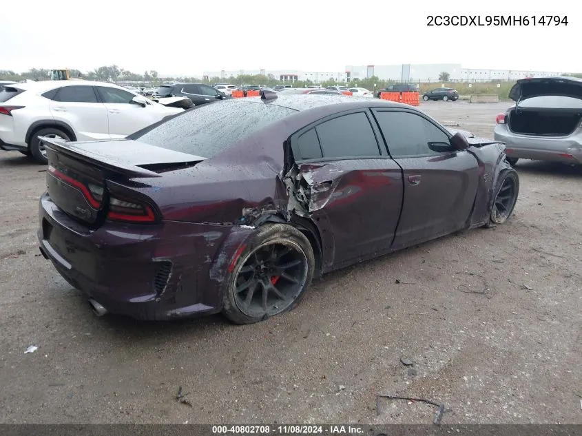 2021 Dodge Charger Srt Hellcat Redeye Widebody Rwd VIN: 2C3CDXL95MH614794 Lot: 40802708