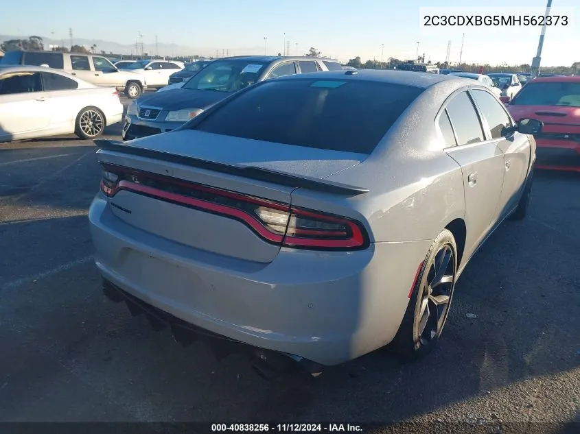 2021 Dodge Charger Sxt Rwd VIN: 2C3CDXBG5MH562373 Lot: 40838256