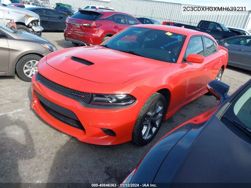 2021 Dodge Charger Gt Rwd VIN: 2C3CDXHGXMH639231 Lot: 40846363