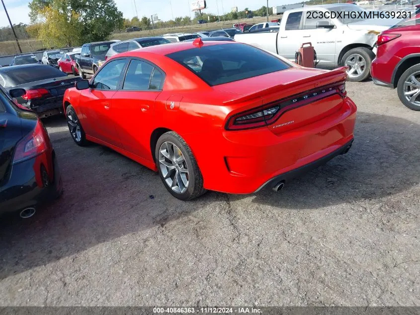 2021 Dodge Charger Gt Rwd VIN: 2C3CDXHGXMH639231 Lot: 40846363