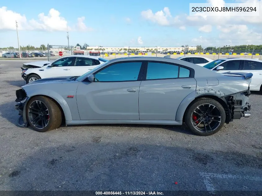 2021 Dodge Charger Scat Pack Widebody Rwd VIN: 2C3CDXGJ8MH596294 Lot: 40856445