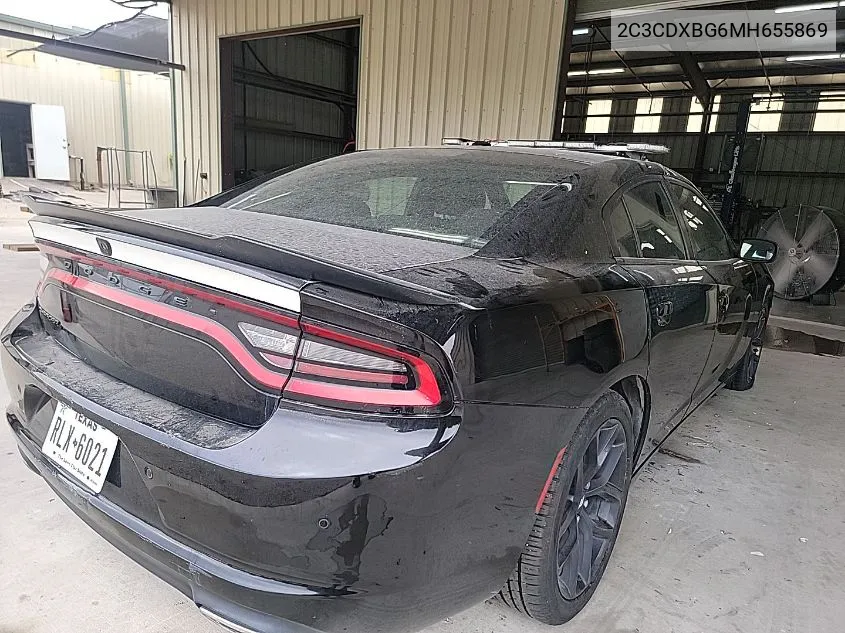 2021 Dodge Charger Sxt Rwd VIN: 2C3CDXBG6MH655869 Lot: 40874628