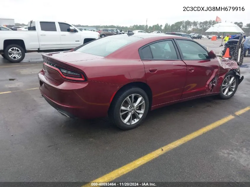 2021 Dodge Charger Sxt Awd VIN: 2C3CDXJG8MH679916 Lot: 40893464