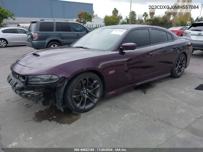 2021 Dodge Charger Scat Pack Rwd VIN: 2C3CDXGJ0MH557084 Lot: 40922165