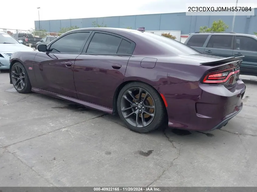 2021 Dodge Charger Scat Pack Rwd VIN: 2C3CDXGJ0MH557084 Lot: 40922165