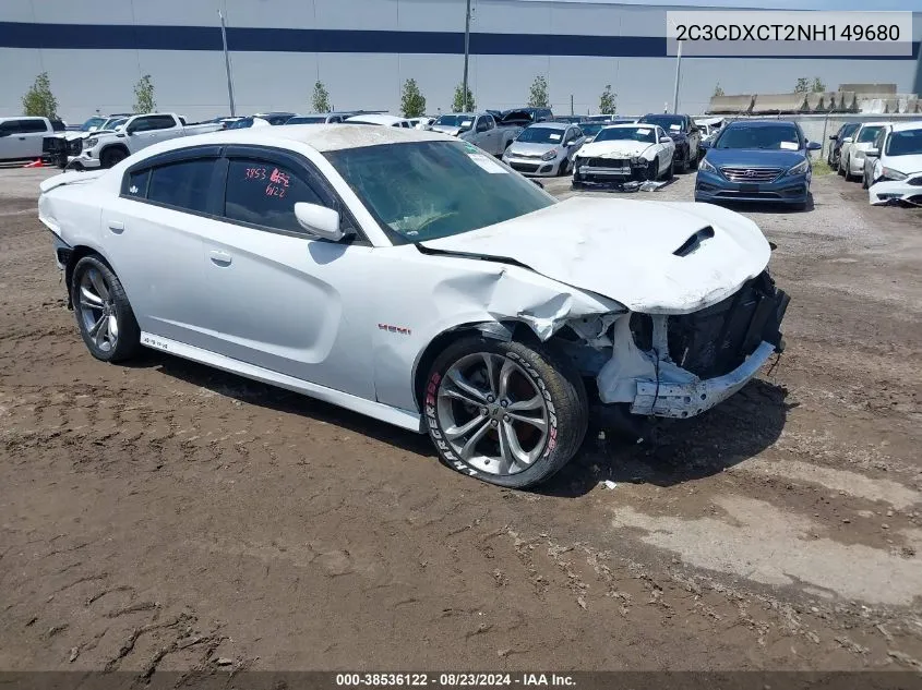 2022 Dodge Charger R/T VIN: 2C3CDXCT2NH149680 Lot: 38536122