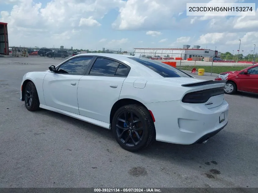 2C3CDXHG6NH153274 2022 Dodge Charger Gt Rwd