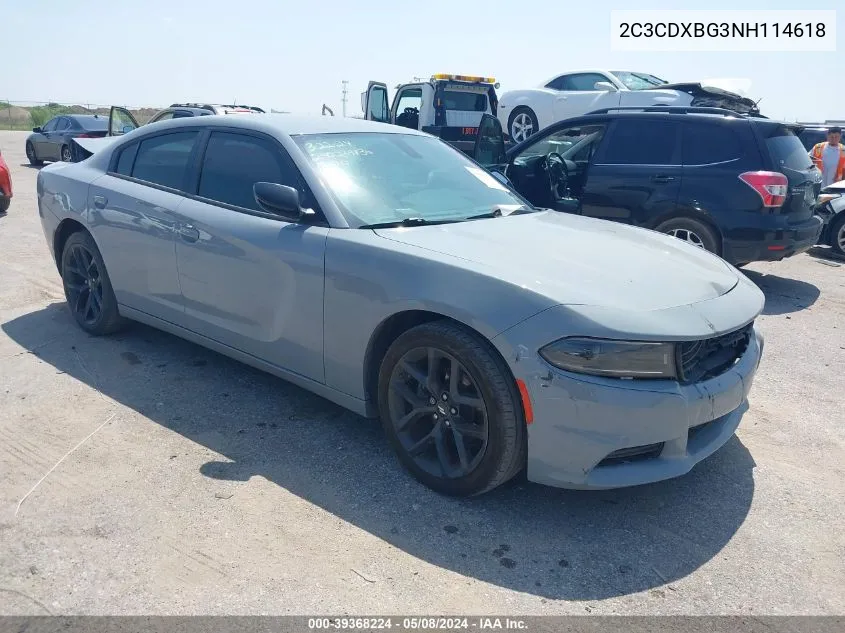 2C3CDXBG3NH114618 2022 Dodge Charger Sxt Rwd