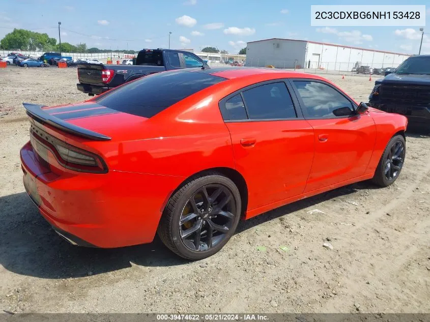 2022 Dodge Charger Sxt Rwd VIN: 2C3CDXBG6NH153428 Lot: 39474622