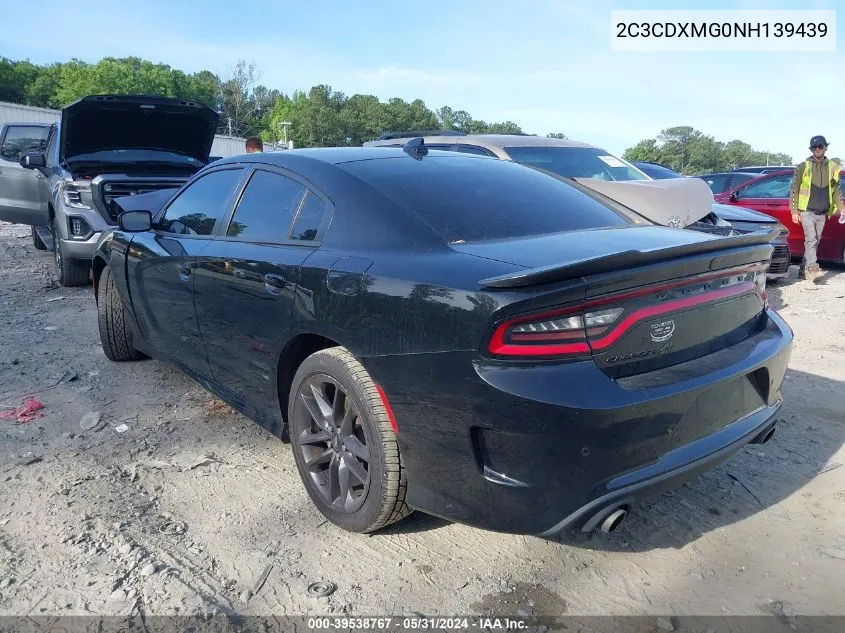 2022 Dodge Charger Gt Awd VIN: 2C3CDXMG0NH139439 Lot: 39538767