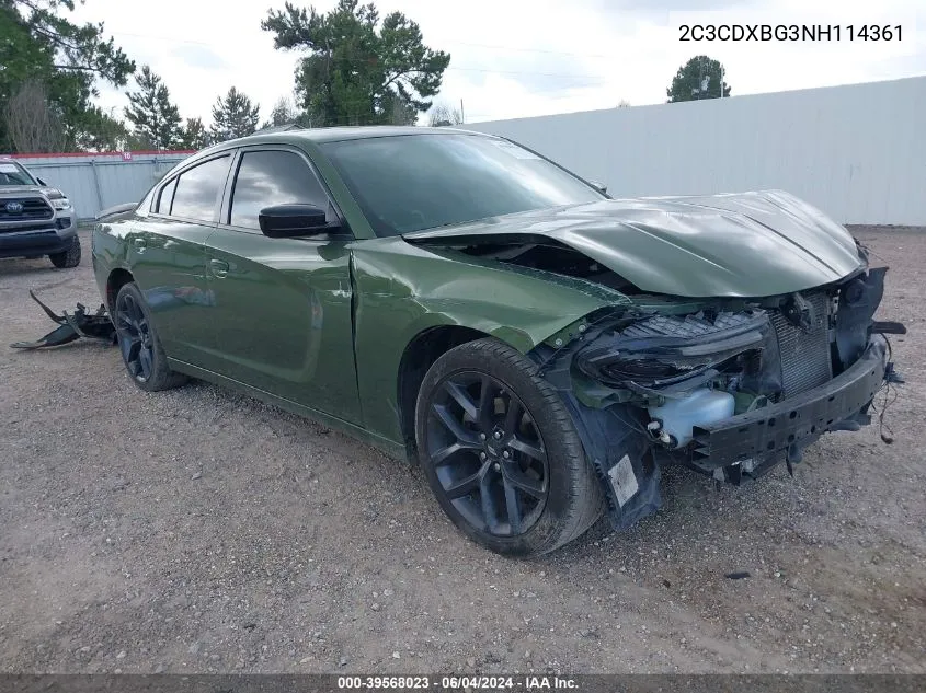 2C3CDXBG3NH114361 2022 Dodge Charger Sxt Rwd