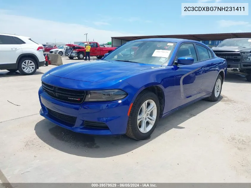 2022 Dodge Charger Sxt Rwd VIN: 2C3CDXBG7NH231411 Lot: 39579529