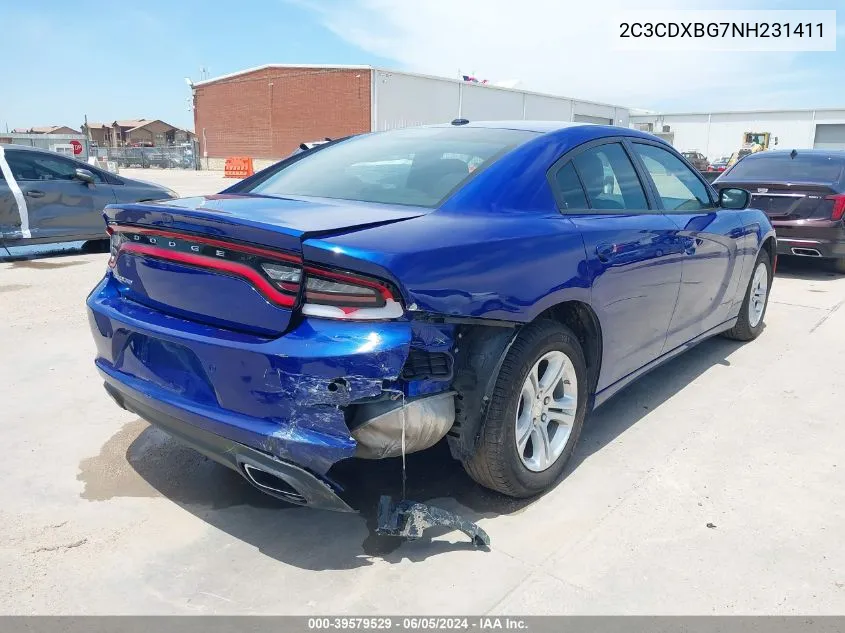 2C3CDXBG7NH231411 2022 Dodge Charger Sxt Rwd