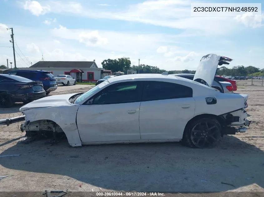 2022 Dodge Charger R/T VIN: 2C3CDXCT7NH248592 Lot: 39610044