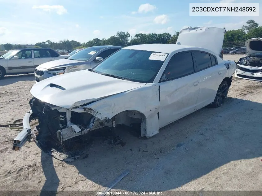 2022 Dodge Charger R/T VIN: 2C3CDXCT7NH248592 Lot: 39610044